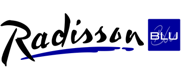 Radisson hotel brand logo.