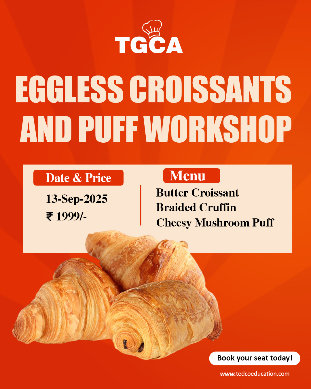Eggless Croissants & Puff Workshop